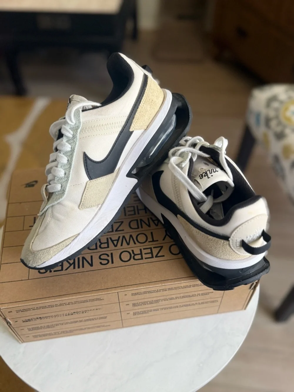 Nike Air Max Pre-Day Lx Women’s Cream and Black Air-Equipped Trainer - Picture 5 of 8